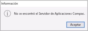 Lee más sobre el artículo No se encontró el Servidor de aplicaciones Compac.